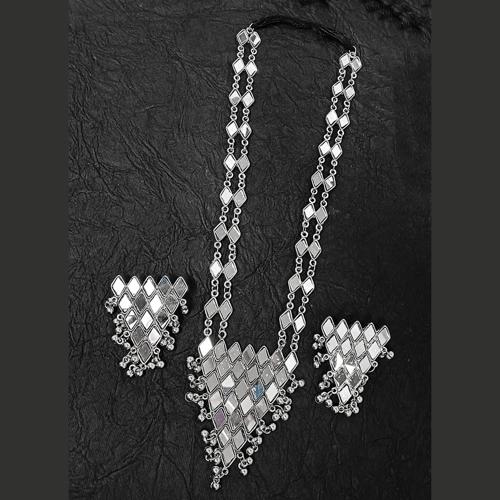 Darshana Jewels Oxidised Plated Necklace Set