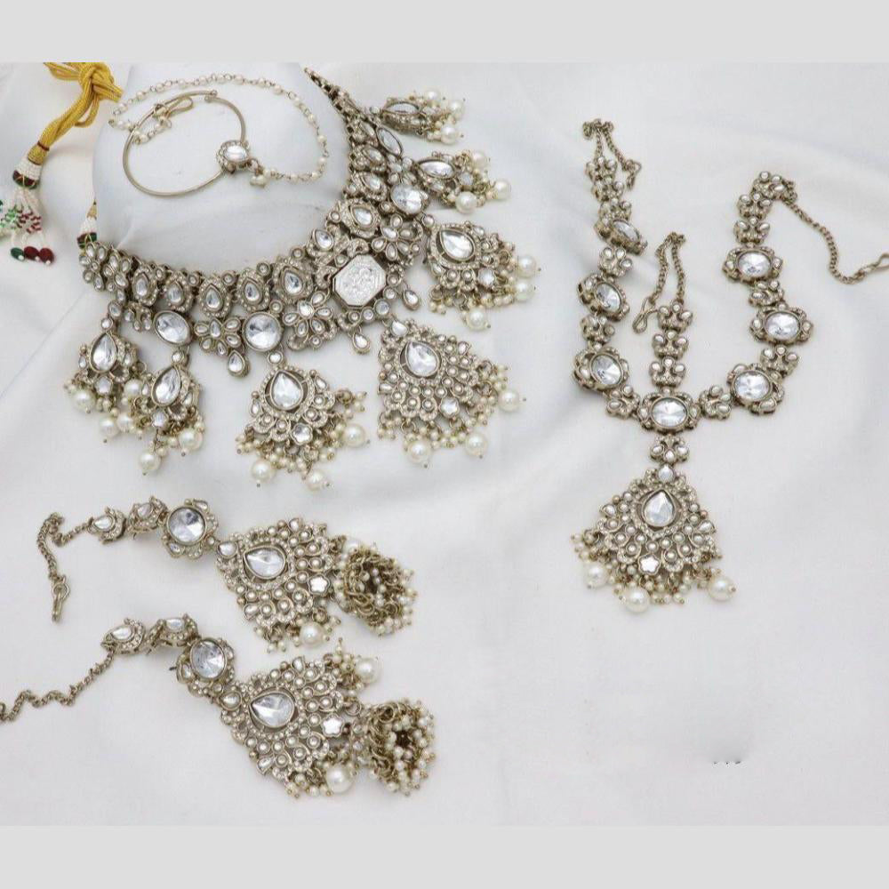 Sai Fashion Designer Kundan And Beads Semi-Bridal Necklace Set