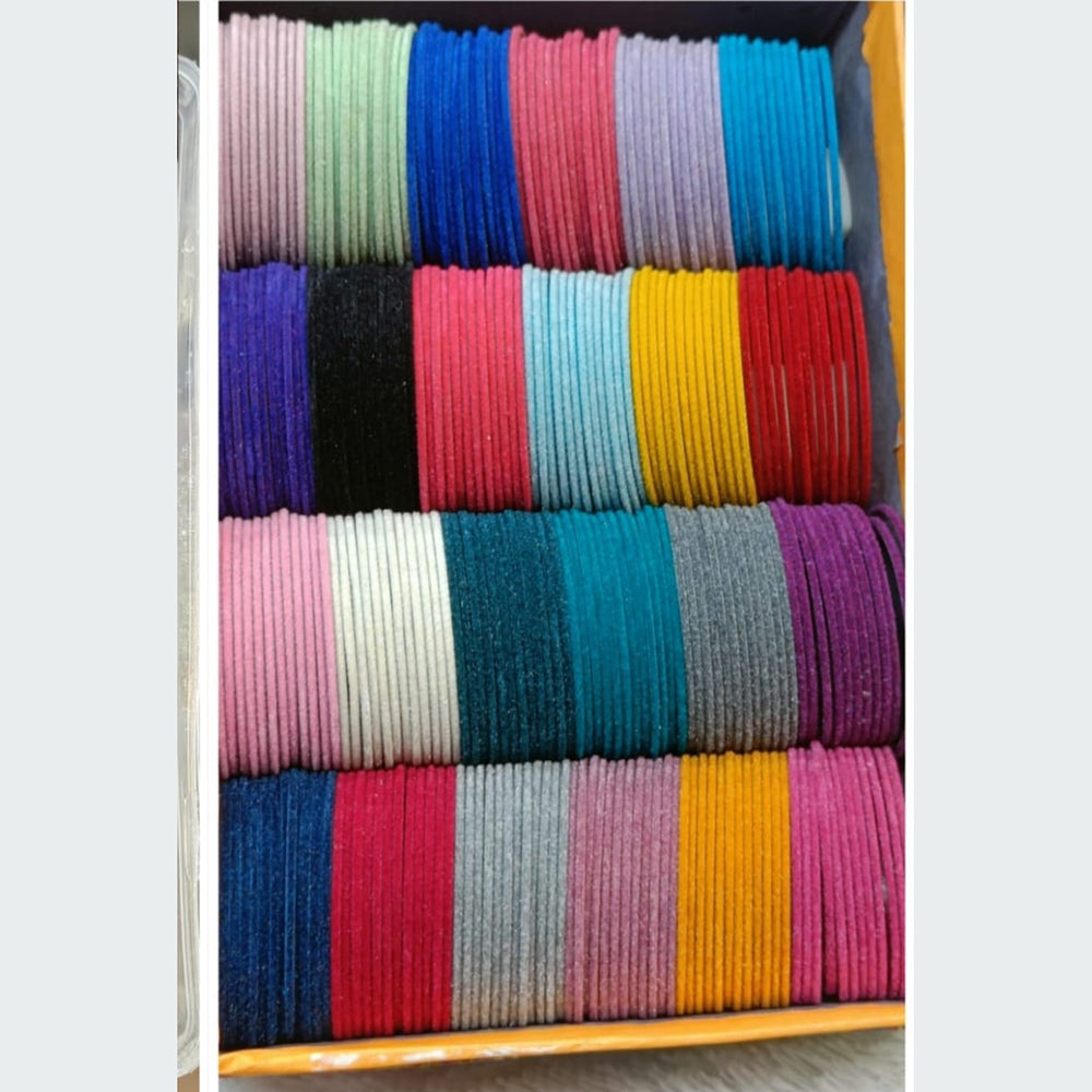 Pooja Bangles Multi Colors Velvet Bangle Set