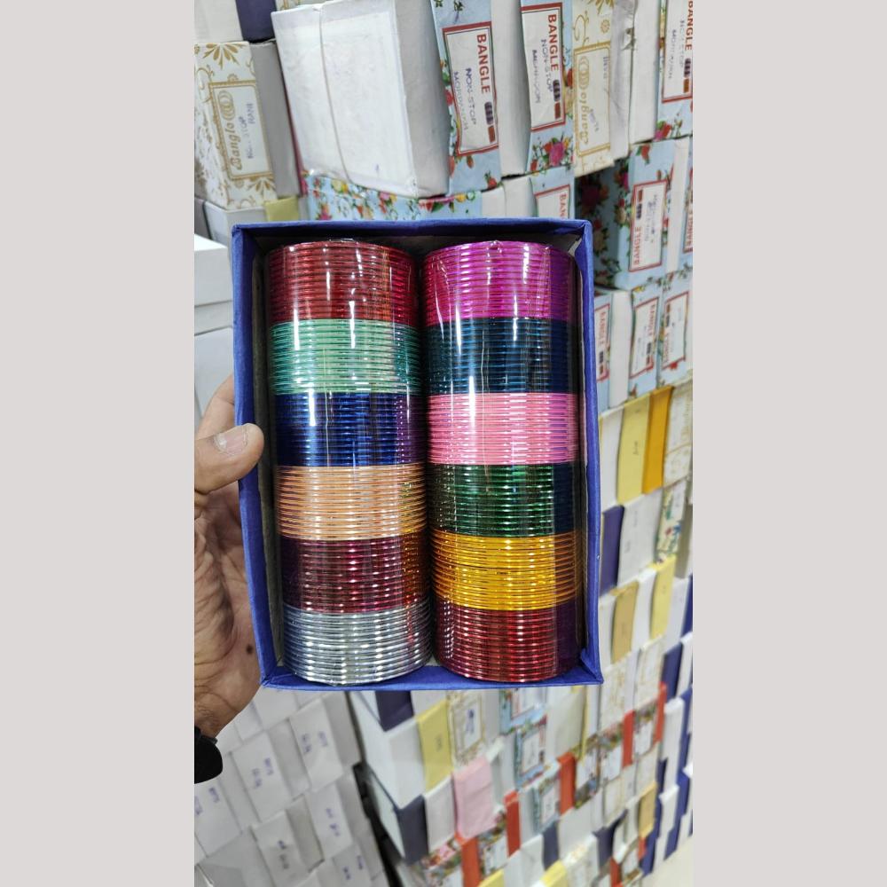 Pooja Bangles Multi Colors Metal Bangle Set