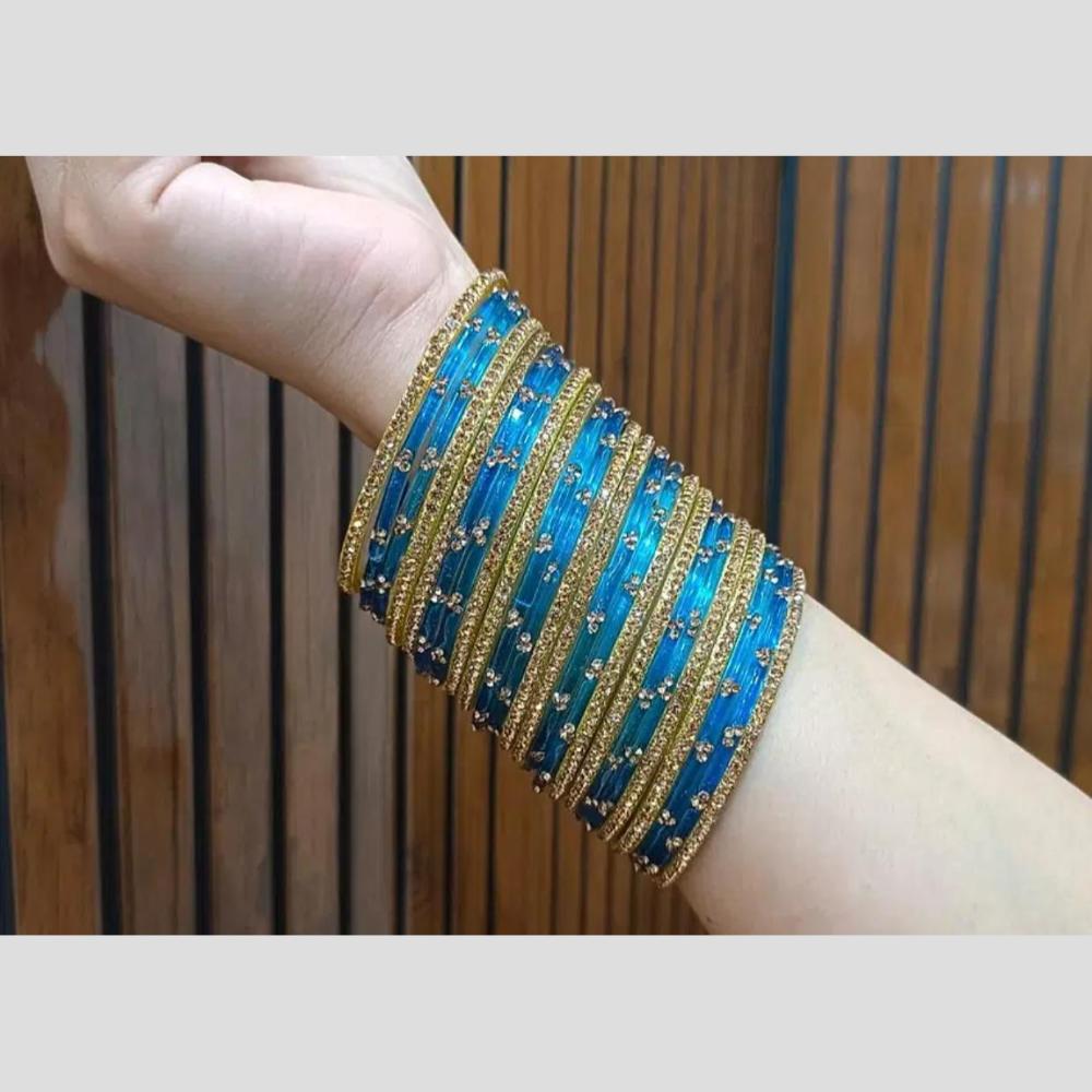 Pooja Bangles Luxury Austrian Stone Glass Wedding Wear Bangles Set