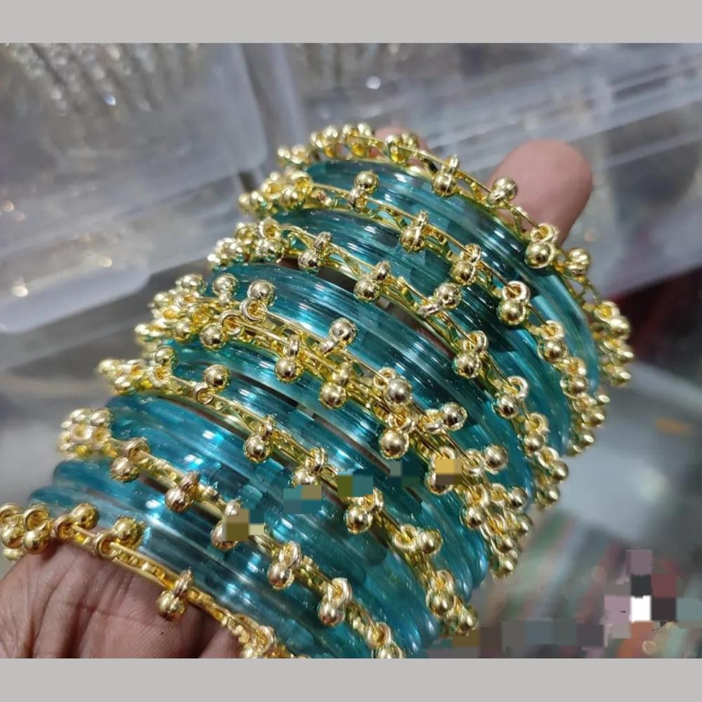 Pooja Bangles Glossy Jelly Glass Traditional Kashmiri Bangles Set