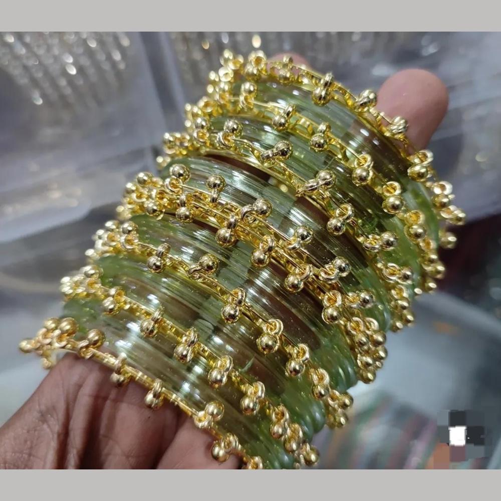 Pooja Bangles Glossy Jelly Glass Traditional Kashmiri Bangles Set