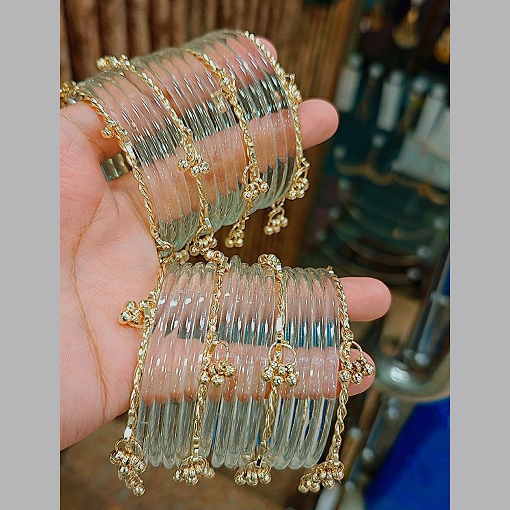 Pooja Bangles Graceful Jelly Glass Khasmiri Bangles Set