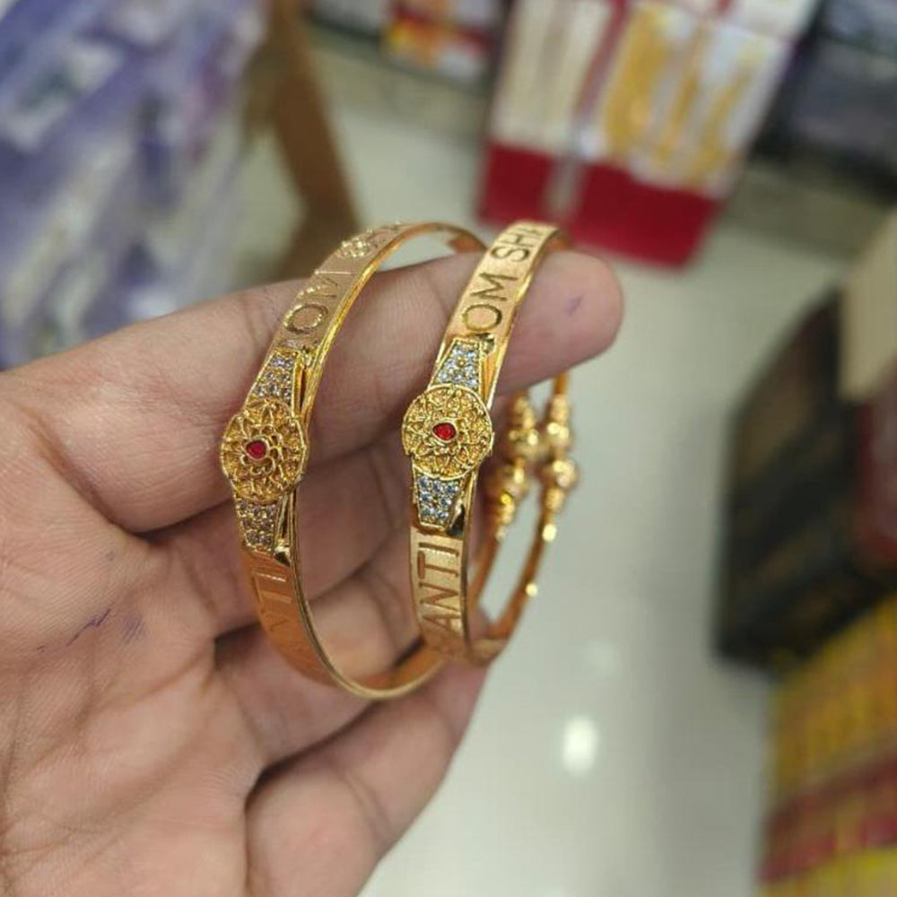 Pooja Bangles Premium Austrian Stone Adjustable Bangles Set