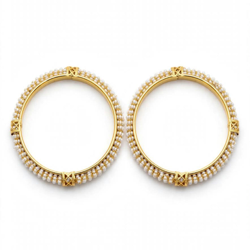 Pooja Bangles Premium Pearl Bangles Set