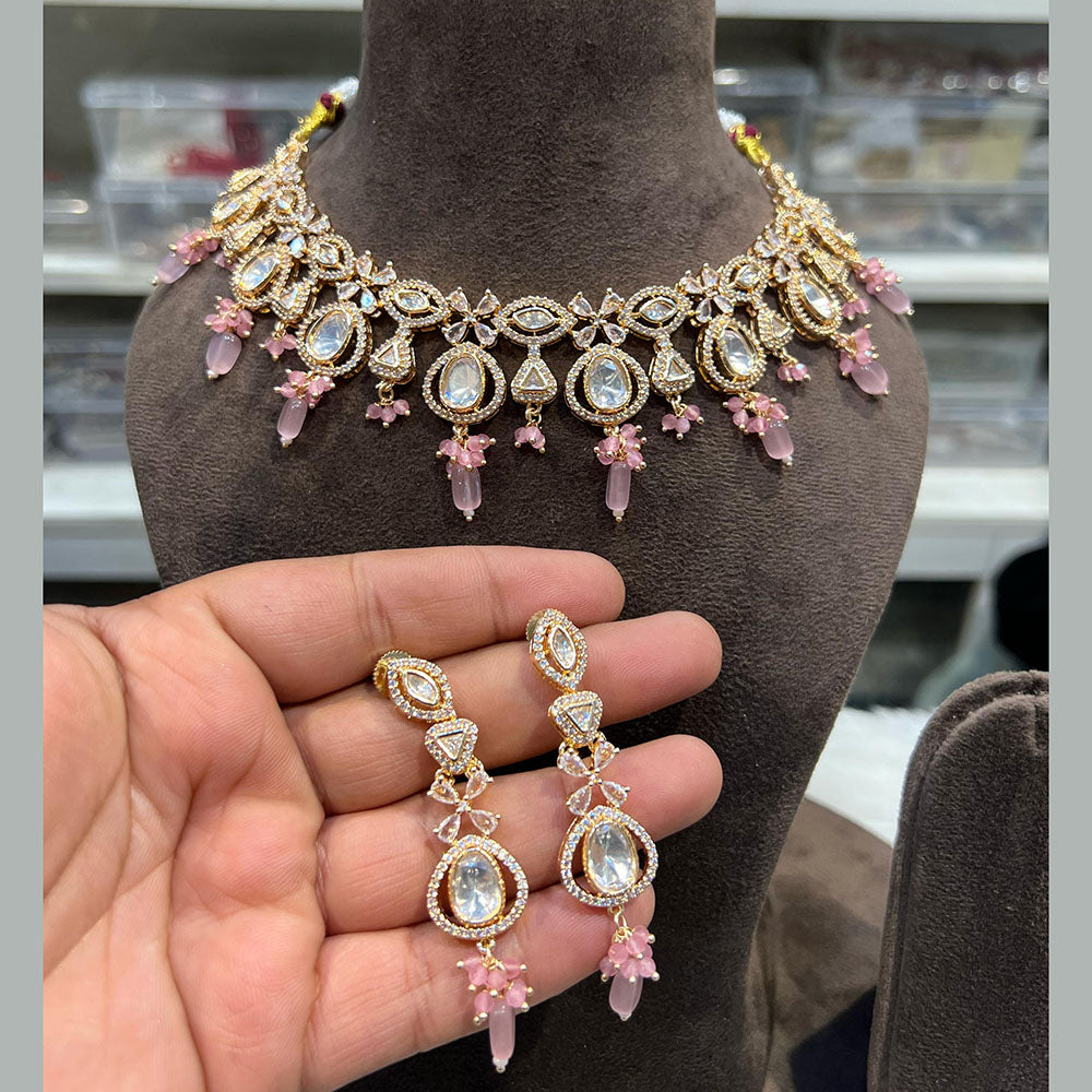 Hira Collection Traditional Kundan And Beads Necklace Set