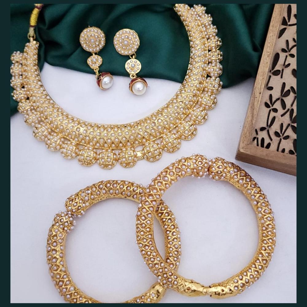 Hira Collections Grand Wedding Pearl Jewellery Combo Collection Set