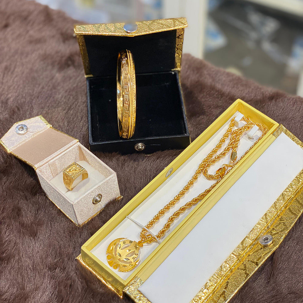 Hira Collections Rakhi Special 3 in 1 Combo For Women Necklace Ring Bangles