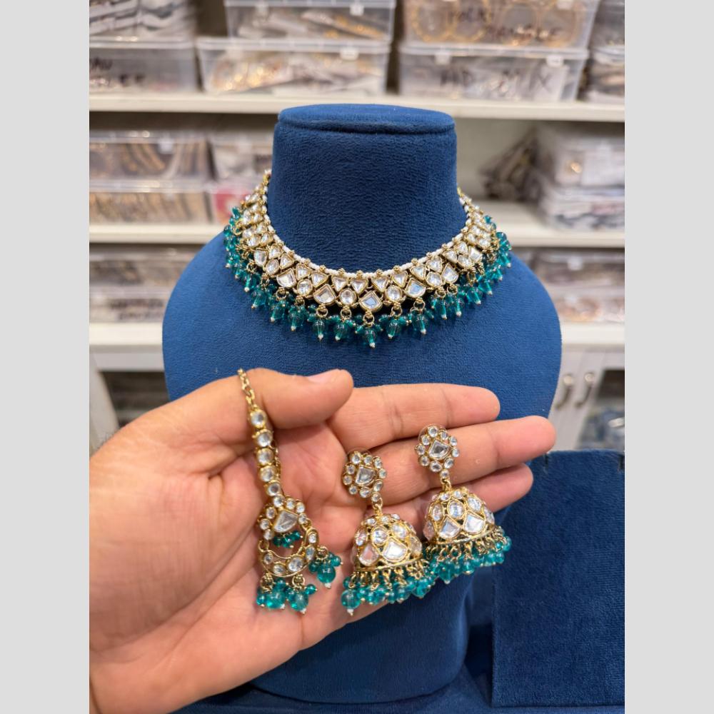 Hira Collection Royal Kundan Stone And Pearl Necklace Set