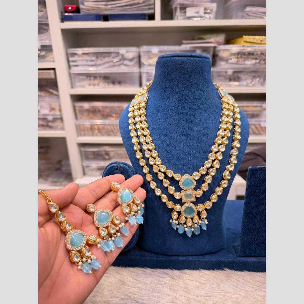 Hira Collection Pota Stone And Beaeds Designer Necklace Set