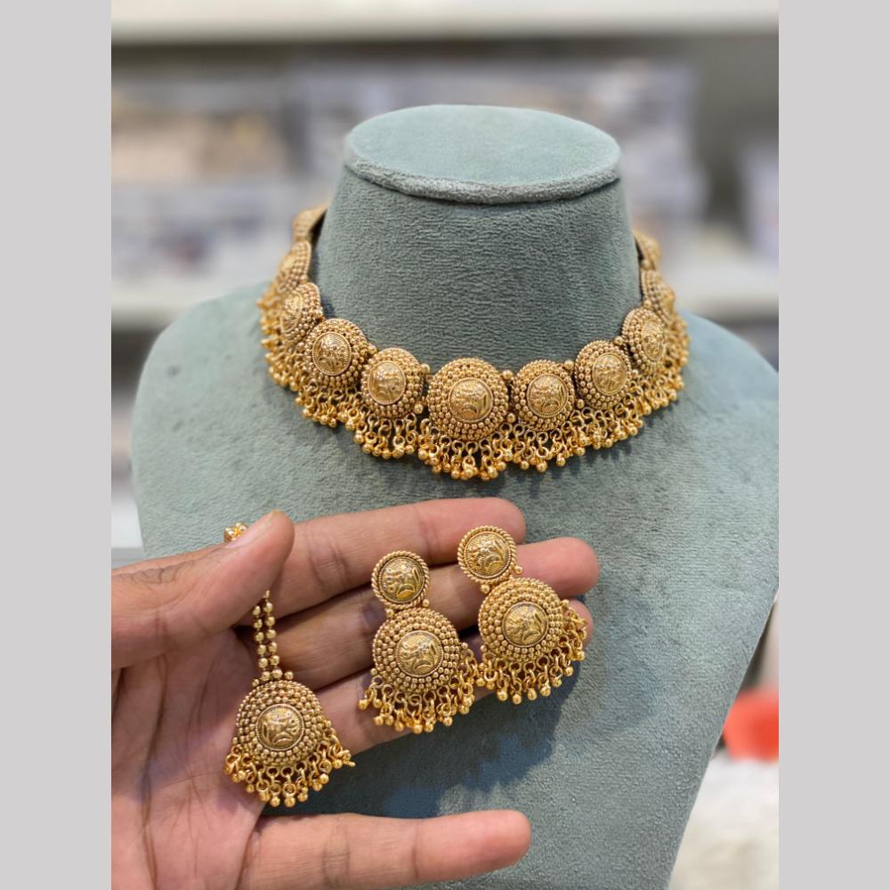 Hira Collections Premium Pearl Choker Necklace Set for Women