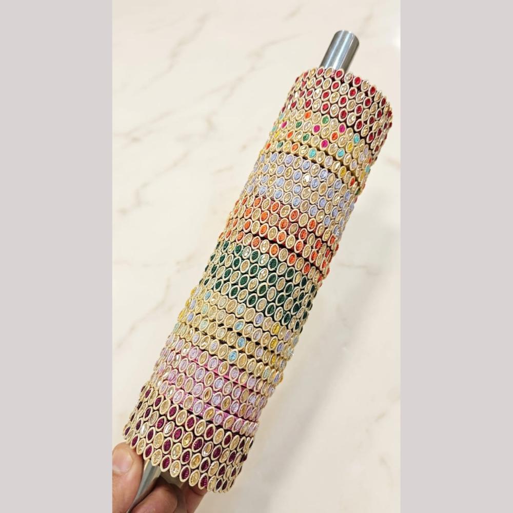 Hira Collections Premium Crystal Stone Bangles Set