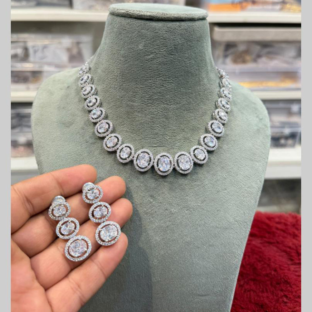 Hira Collections Designer American Daimond Necklace Set