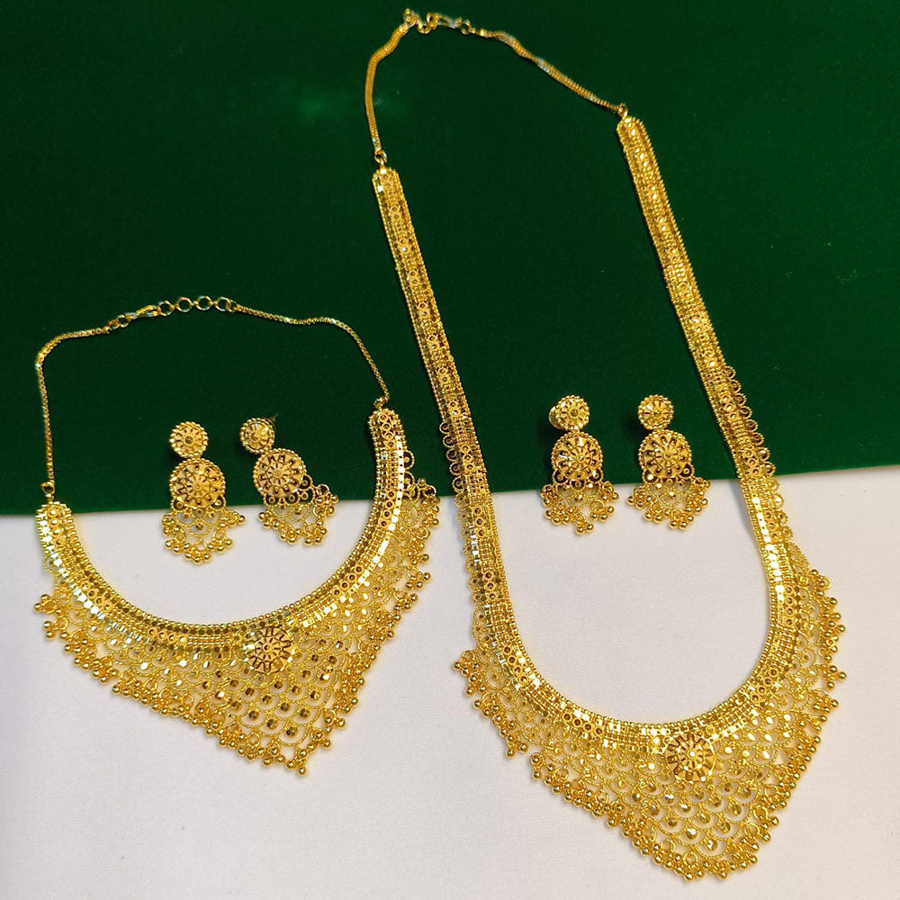Pari Art Jewellery Royal Style Forming Double Necklace Set
