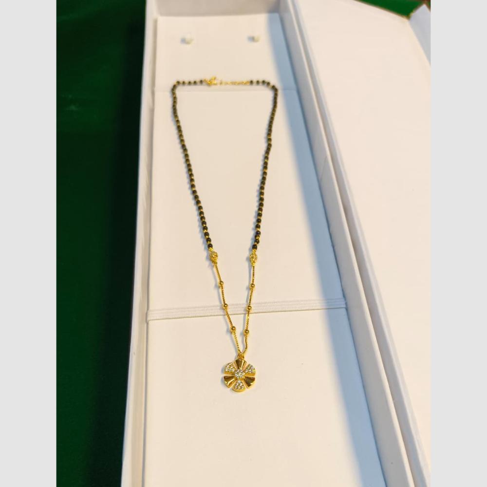 Pari Art Jewellery Stylish Black Beads Forming Mangalsutra