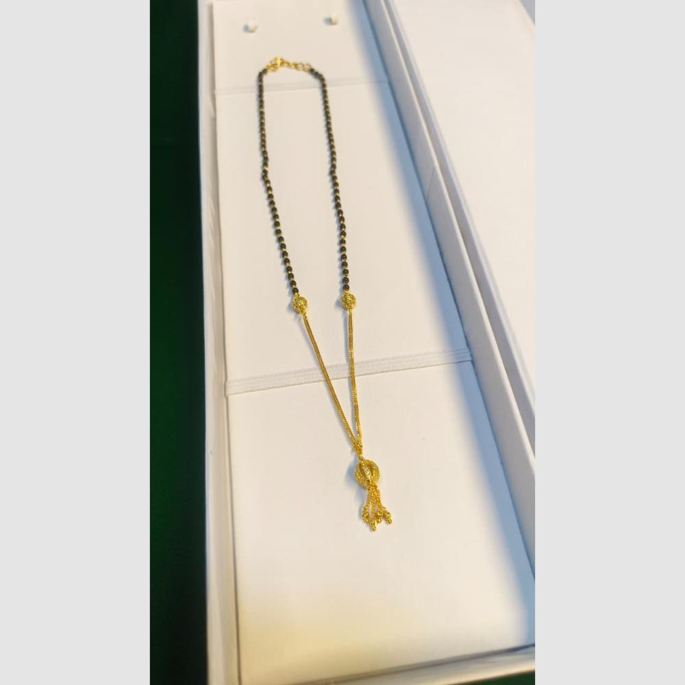 Pari Art Jewellery Stylish Black Beads Forming Mangalsutra