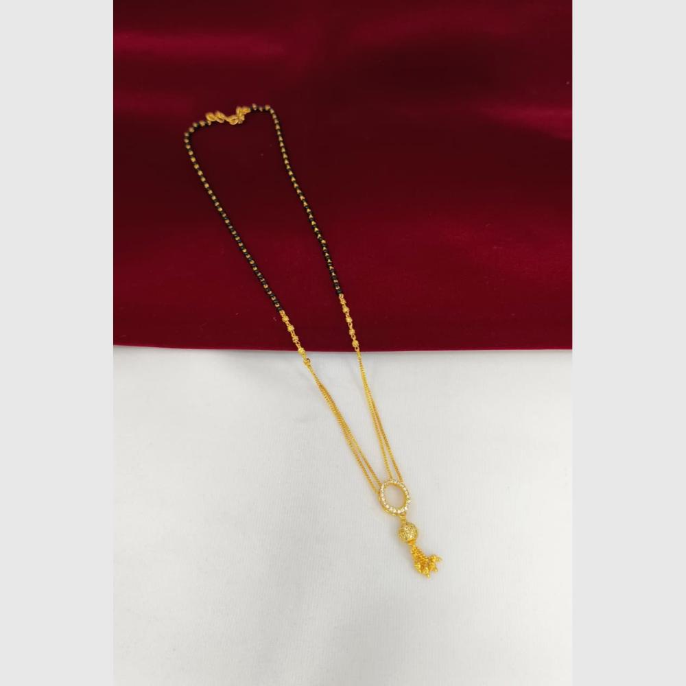 Pari Art Jewellery Stylish Black Beads Forming Mangalsutra