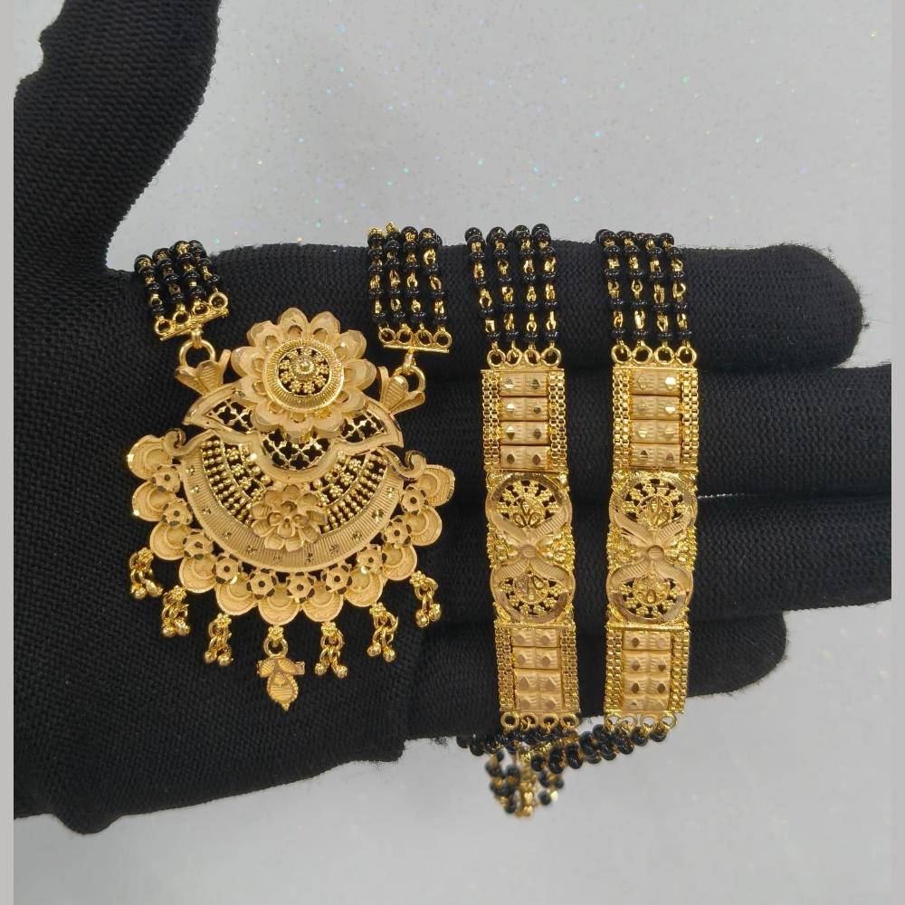 Pari Art Jewellery Designer Black Beads Forming Mangalsutra