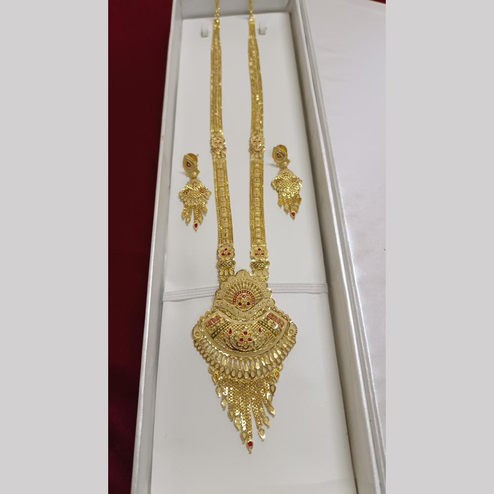 Pari Art Jewellery Royal Forming Designer Meenakari Long Necklace Set