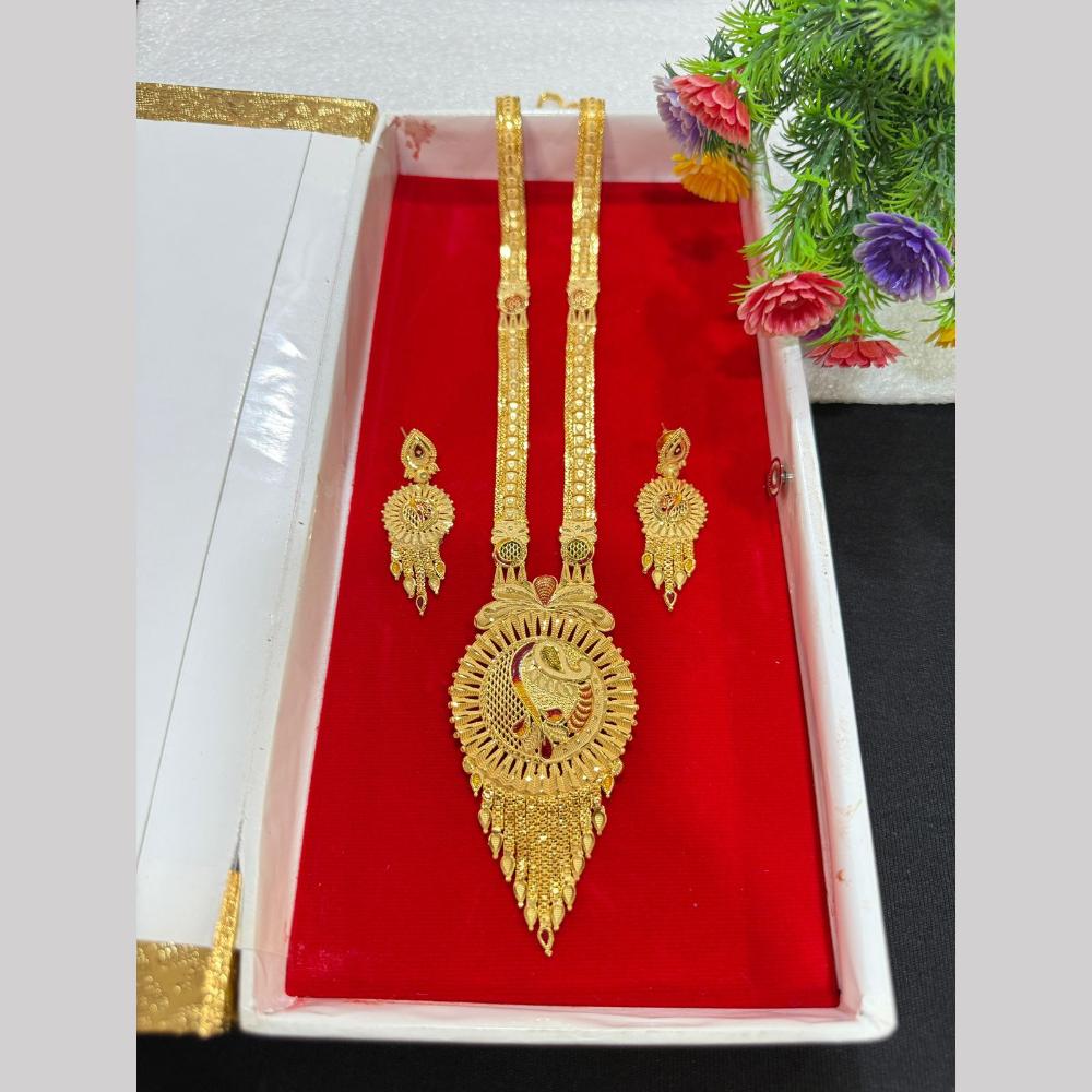 Pari Art Jewellery Royal Forming Designer Meenakari Long Necklace Set