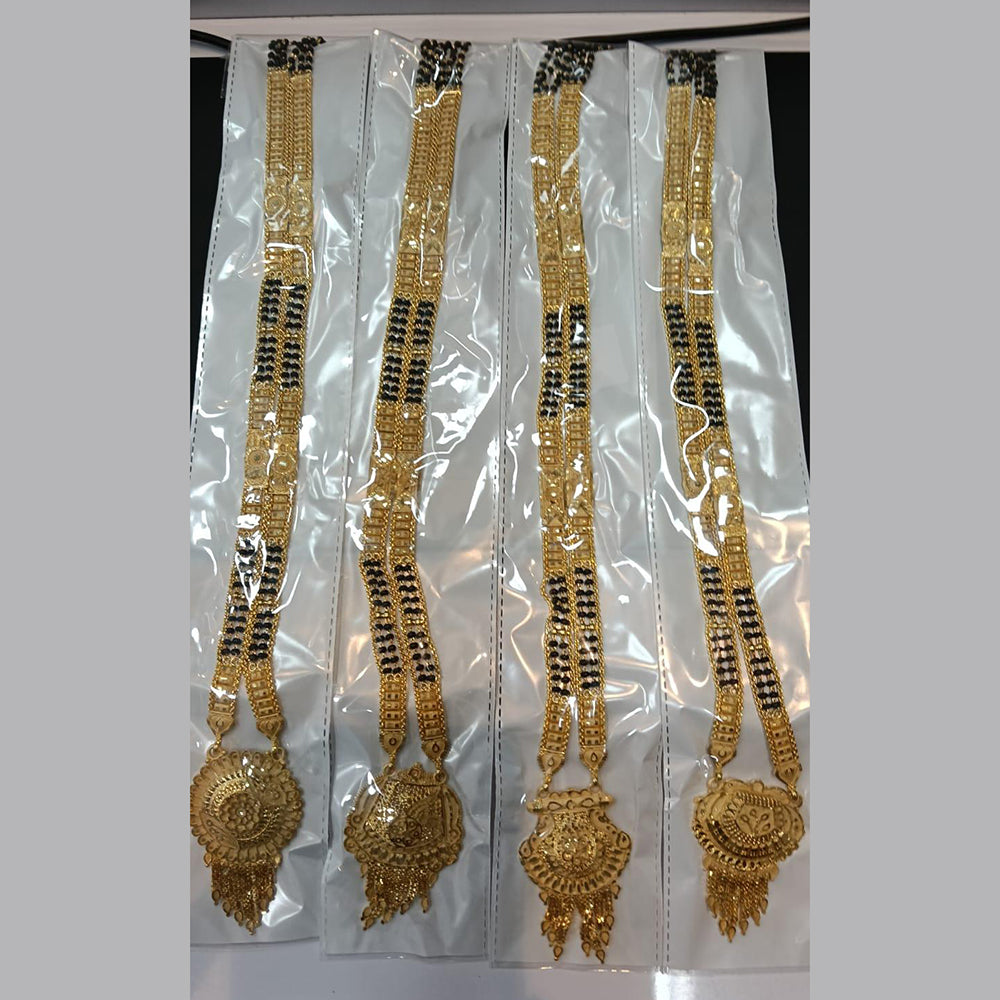 Pari Art Jewellery Stylish Black Beads Forming Mangalsutra