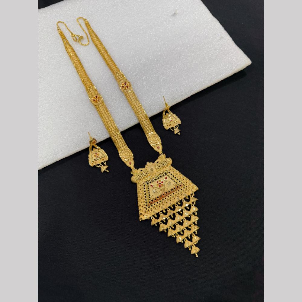 Pari Art Jewellery Royal Forming Designer Meenakari Long Necklace Set