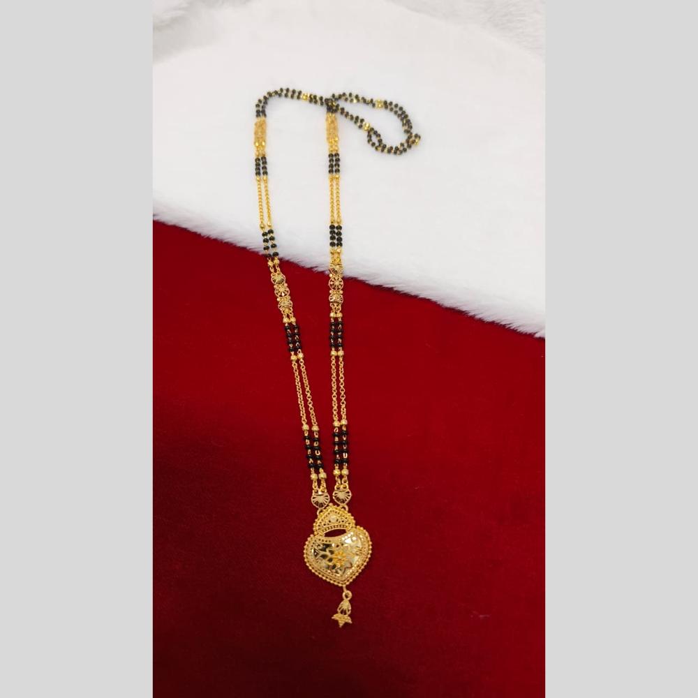 Pari Art Jewellery Graceful Forming Black Pearl Mangalsutra
