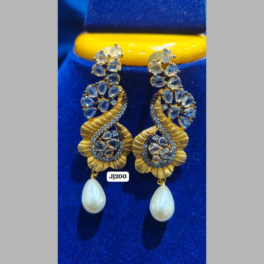 Jain Jewellers Antique Gold Dangler Earrings