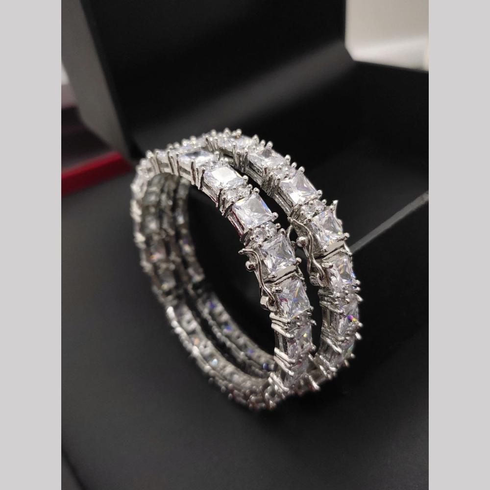 Kavita Art Ethereal Sparkle Crystal Stone Bangle Set