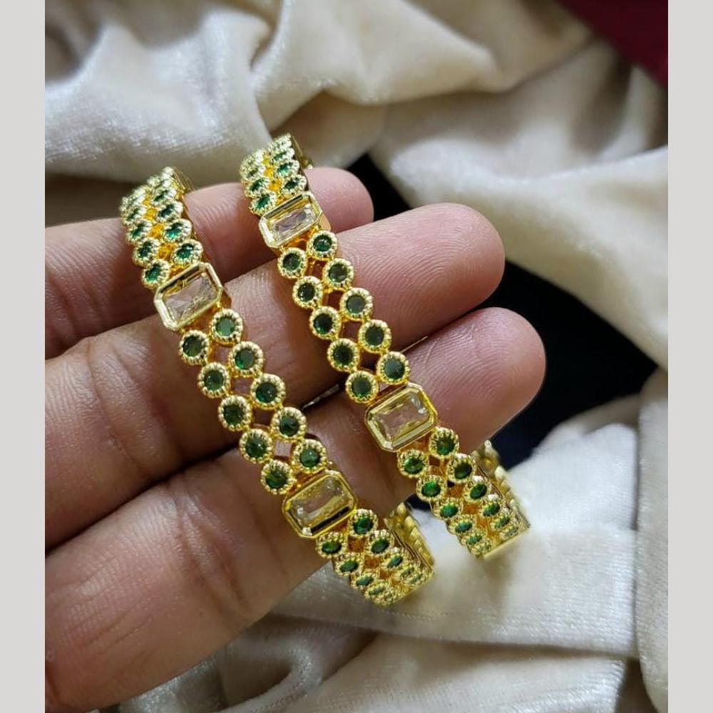 Kavita Art Gold Plated Crystal Stone Bangles Set
