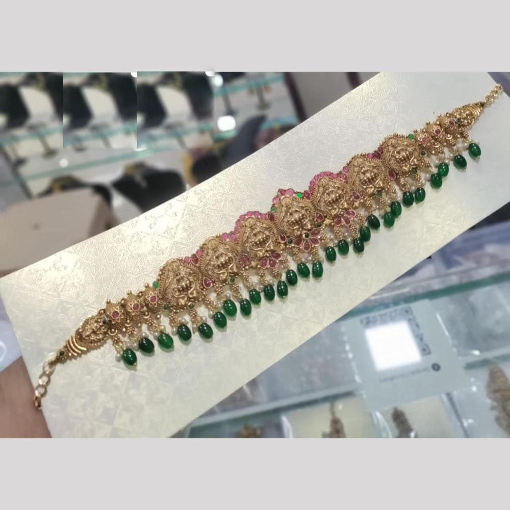 Kavita Art Designer Temple Kamar Band Antique Waist Belt Jewelry with Divine Laxmi