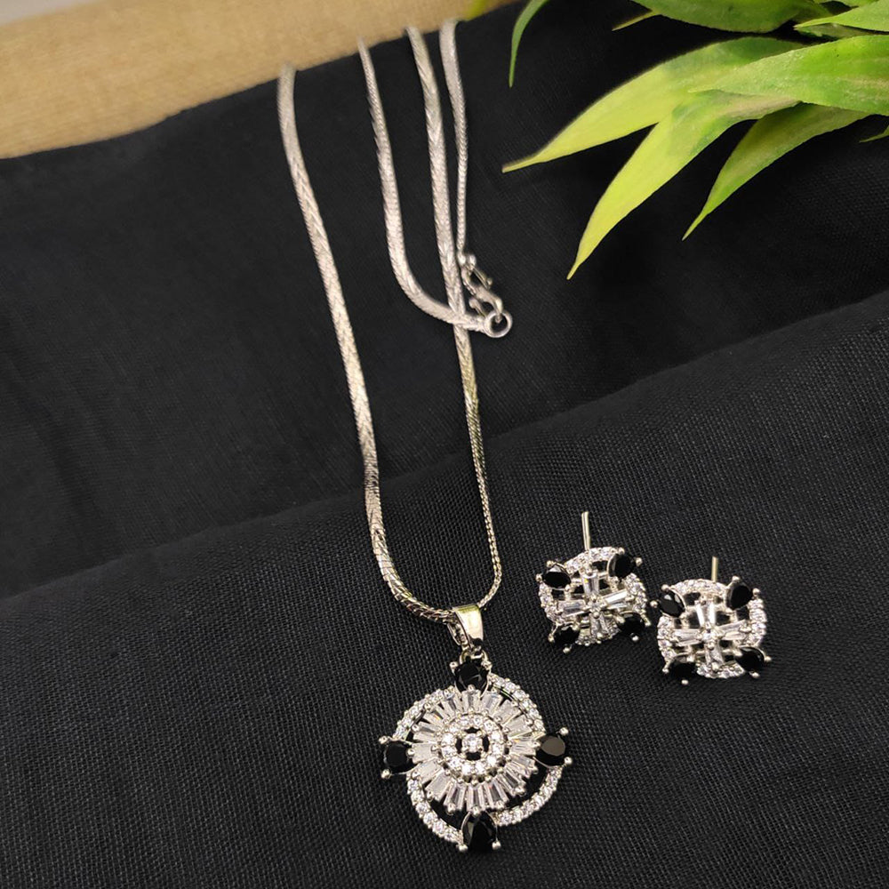 Kavita Art Traditional American Stone Pendant Necklace Set For Party Wear
