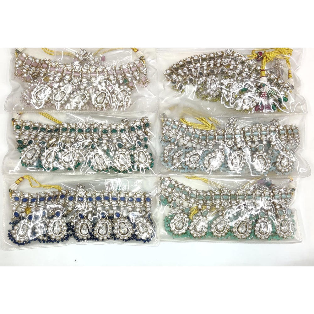 Kavita Art Elegant Pota Stone And Pearl Necklace Set