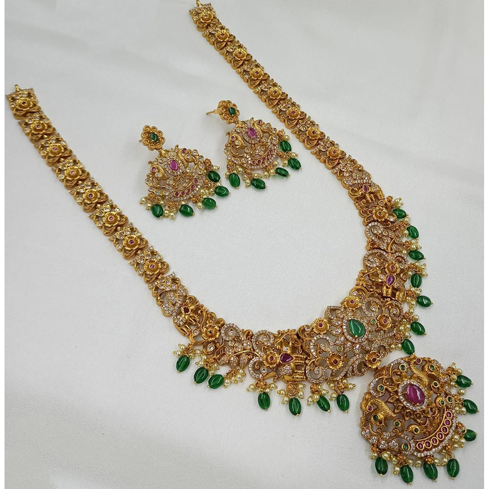 Kavita Art Heritage Pota And Austrian Stone Beads Long Necklace Set