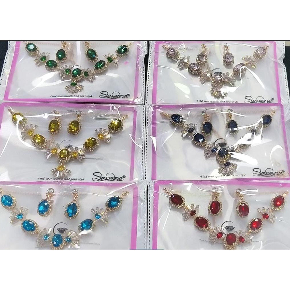Kavita Art Sparkling Crystal Stone And Austrian Stone Necklace Set