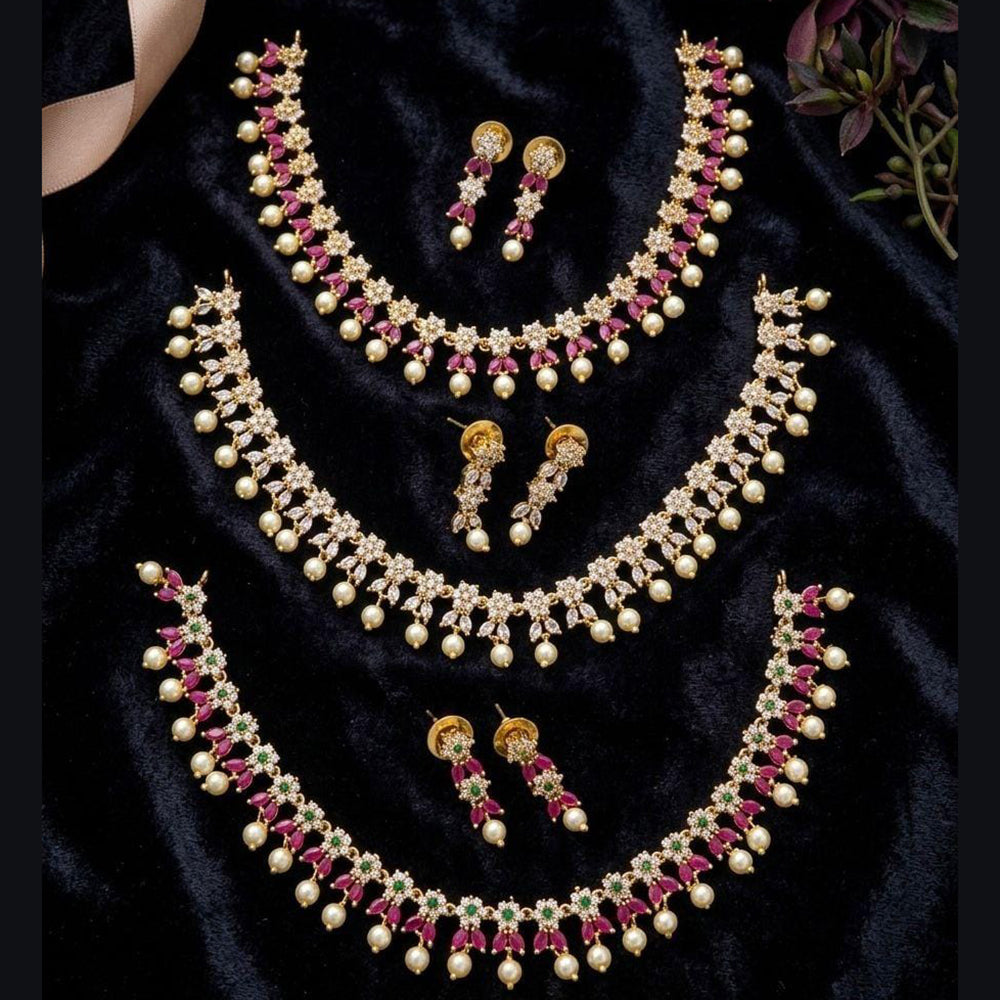 Kavita Art Heritage Austrian Stone And Crystal Stone Necklace Set