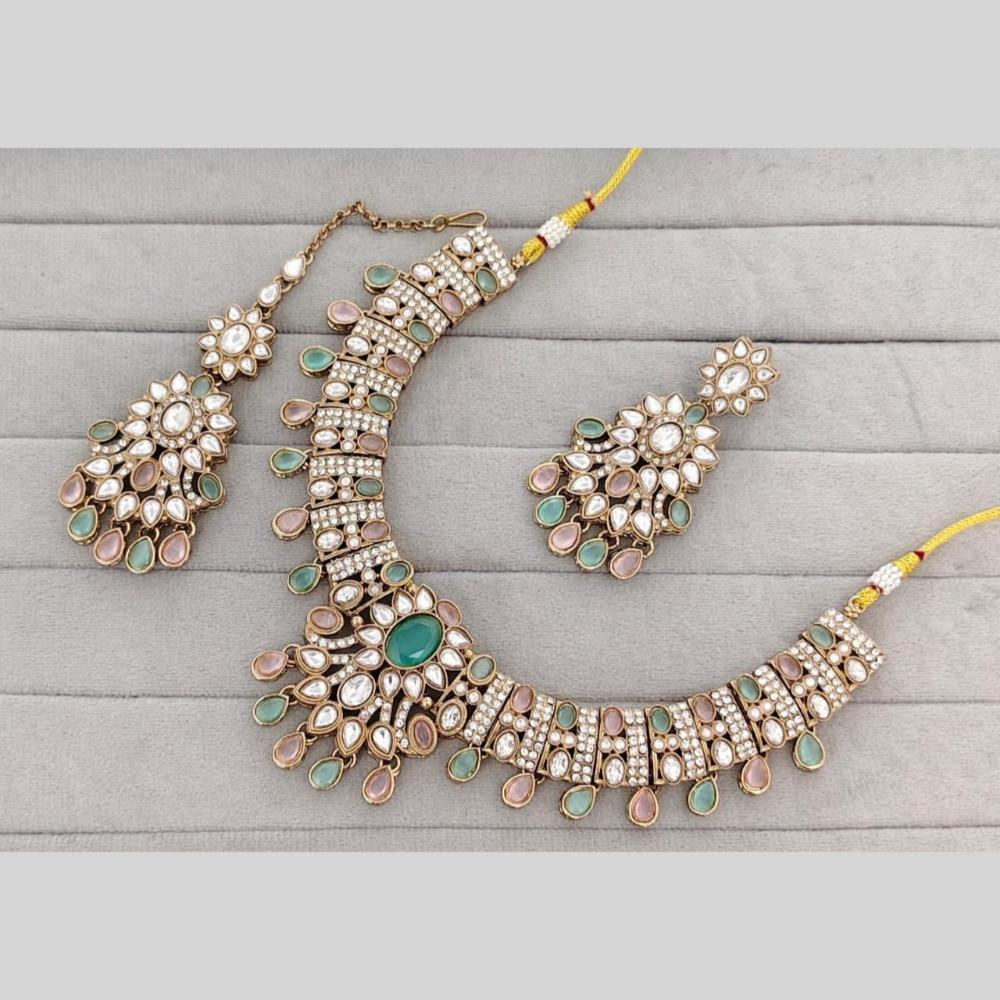 Kavita Art Classic Ethnic Pota Stone Necklace Set