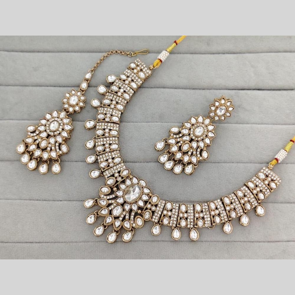 Kavita Art Classic Ethnic Pota Stone Necklace Set