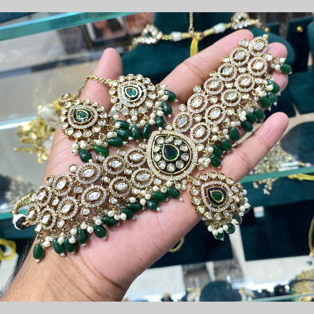 Kavita Art Grand Polki Kundan Pearl And Beads Necklace Set