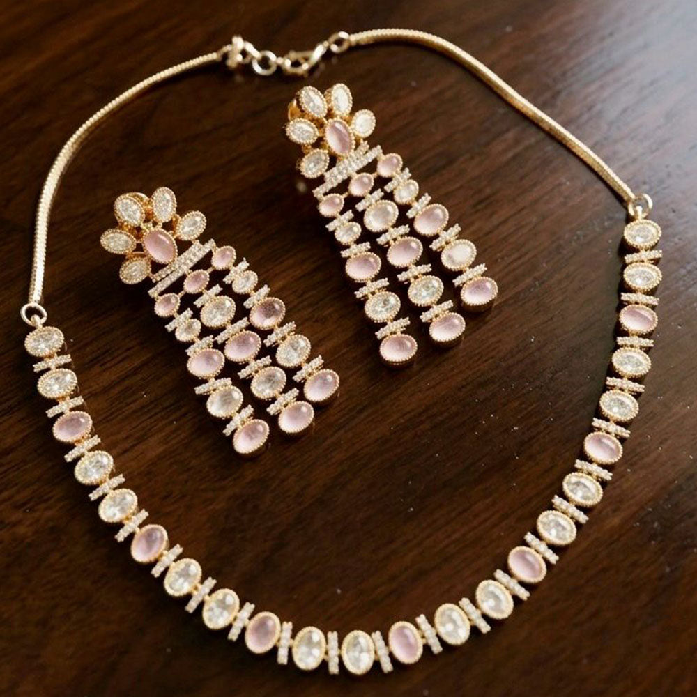 Kavita Art Elegant Pota Stone Necklace Set