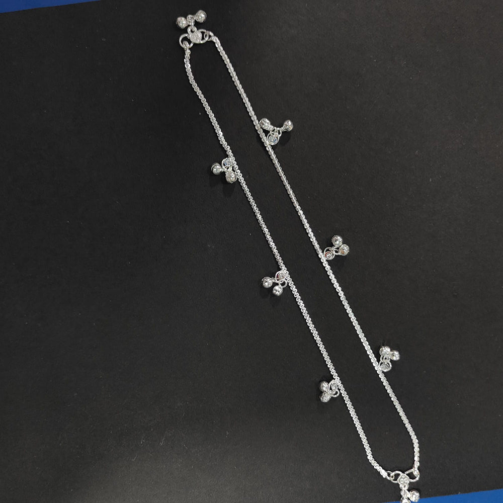 Kavita Art Silver Plated Traditional Ghungroo Payal / Anklet