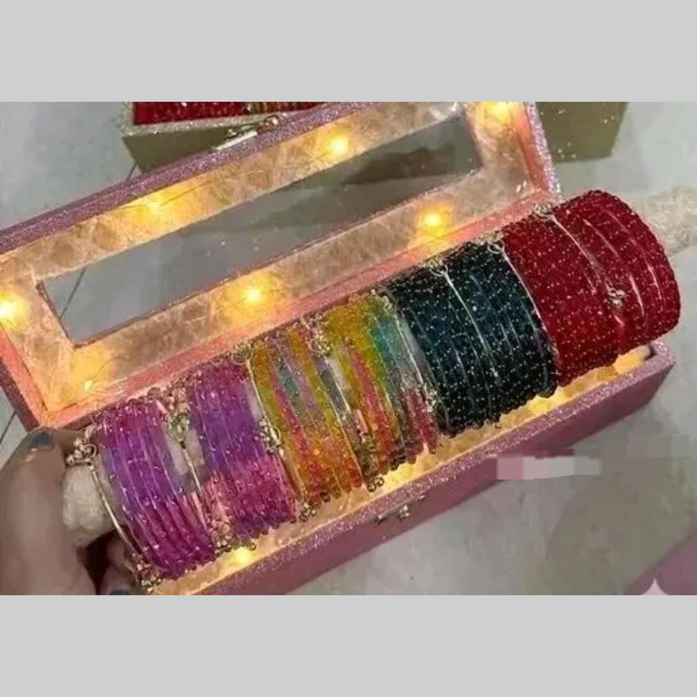 Kavita Art Classic Raindrop And Kashmiri Glass Bangles Set