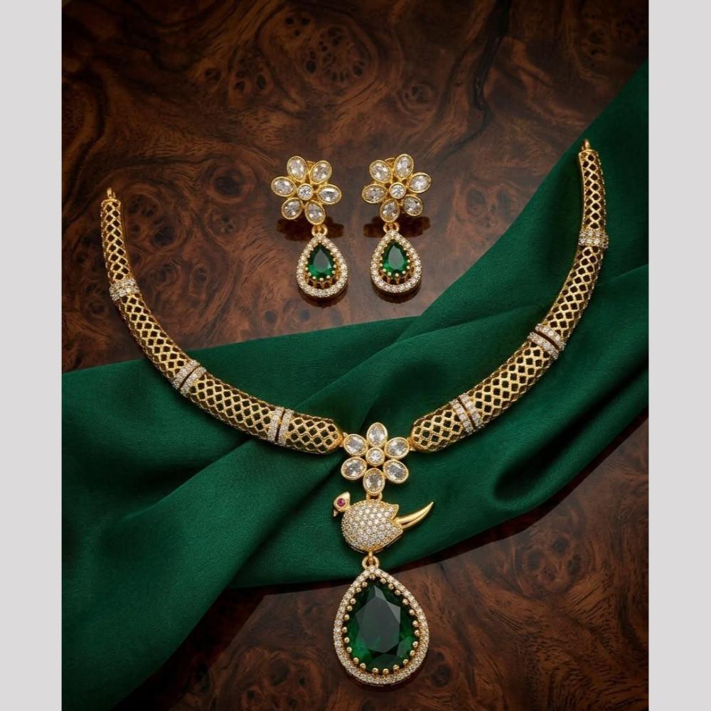 Kavita Art Gold Plated Royal Austrian Stone Necklace Set
