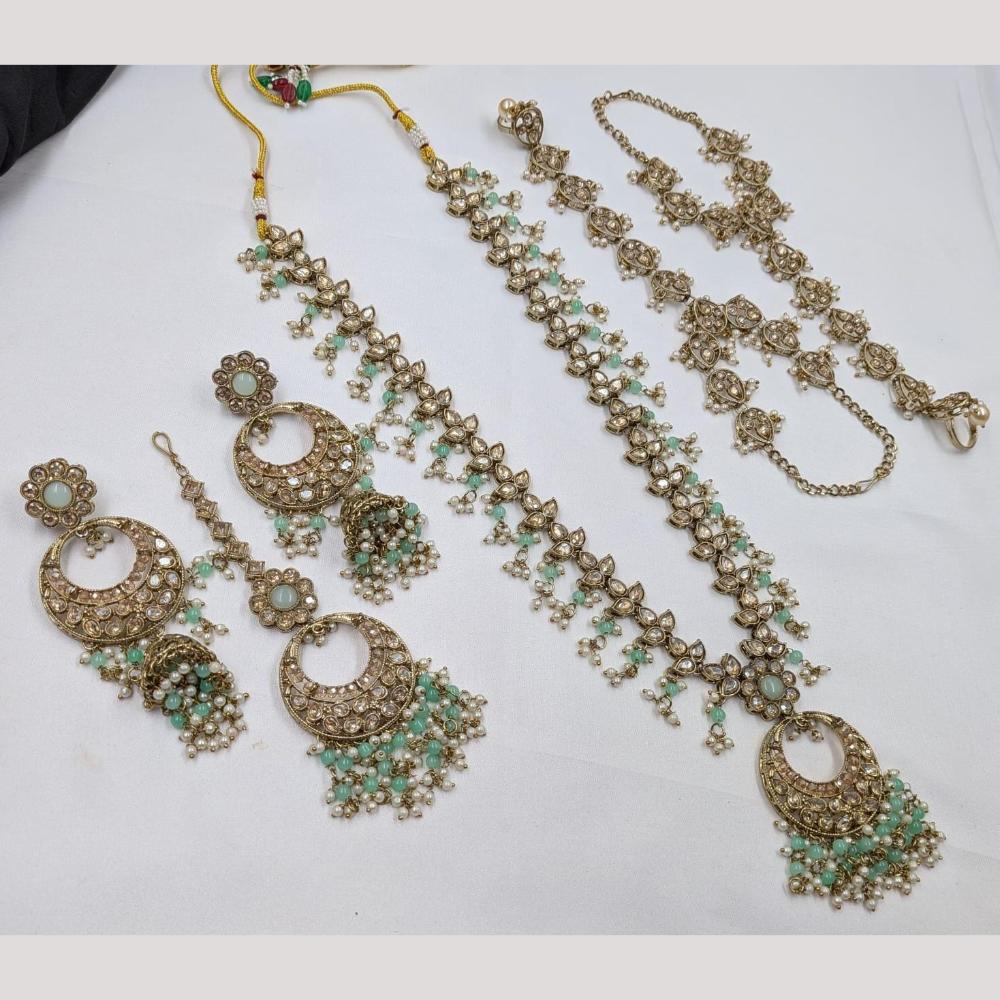 Kavita Art Graceful Kundan Stone & Beads Necklace Set for Women