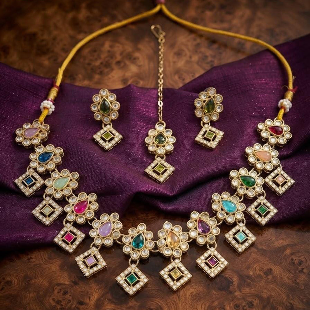 Kavita Art Premium Crystal Stone Necklace Set