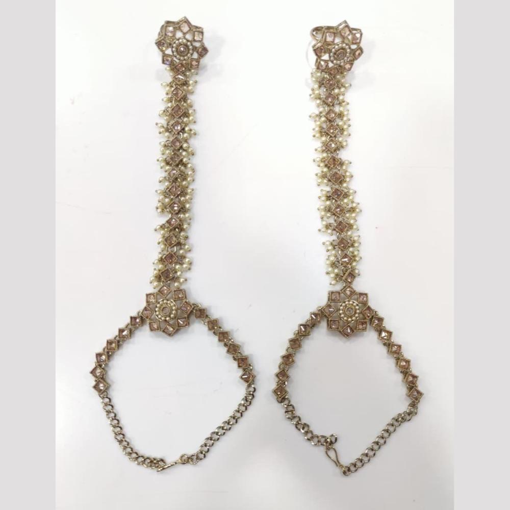 Kavita Art Wedding Wear Crystal Stone And Pearl Hand Harness