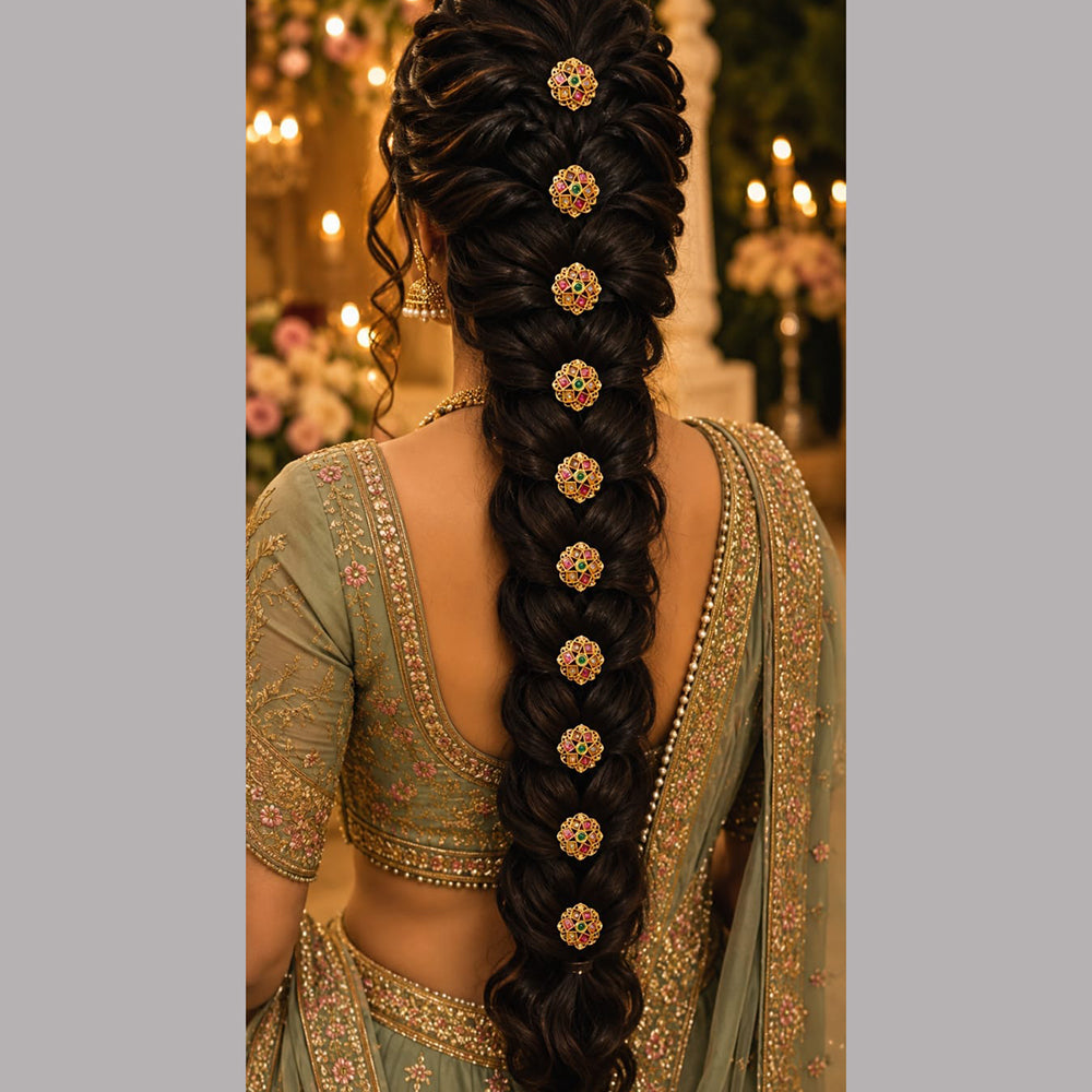 Kavita Art Classic Pota Stone Hair Brooch