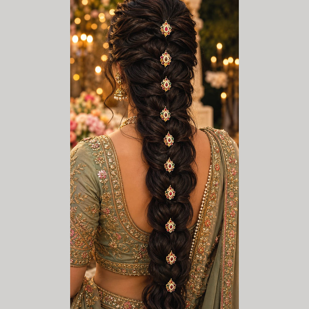 Kavita Art Classic Pota Stone Hair Brooch