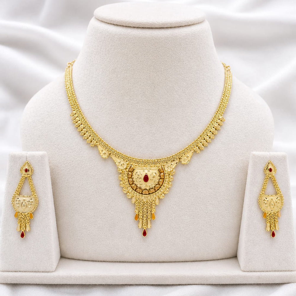 SNERA Gold Plated Stylish Traditional Indian Touch Necklace Set